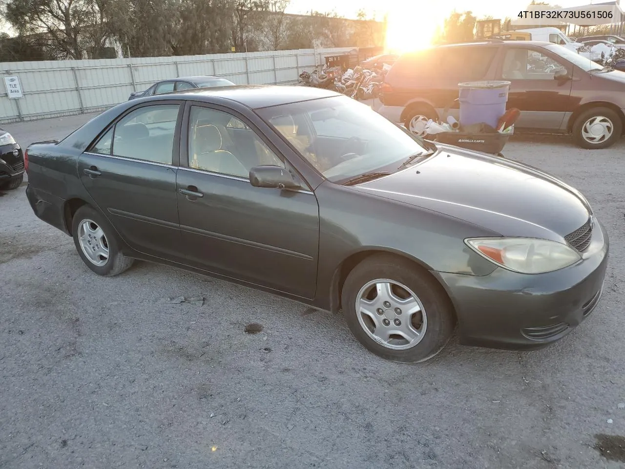 2003 Toyota Camry Le VIN: 4T1BF32K73U561506 Lot: 60168824