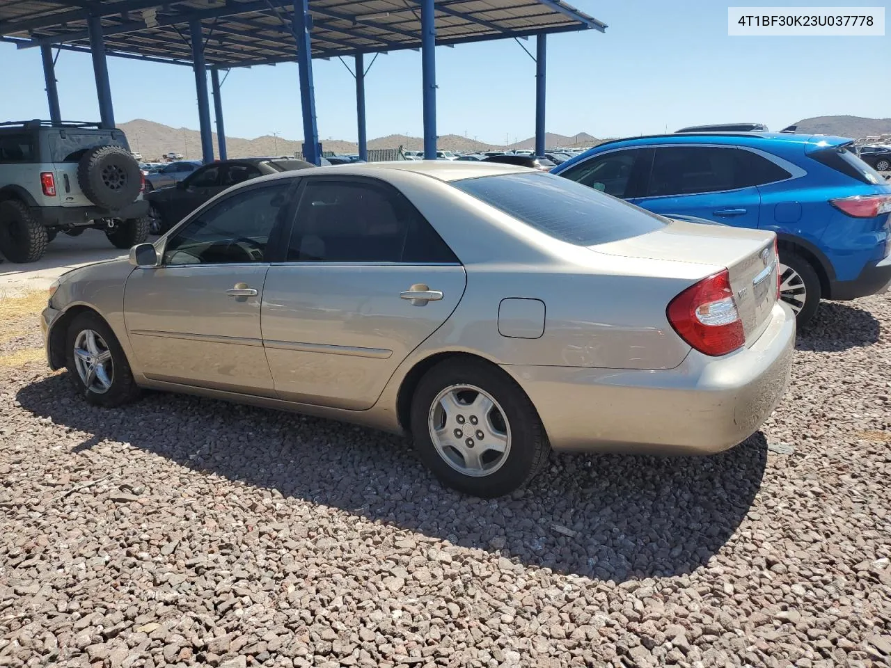 2003 Toyota Camry Le VIN: 4T1BF30K23U037778 Lot: 61965134