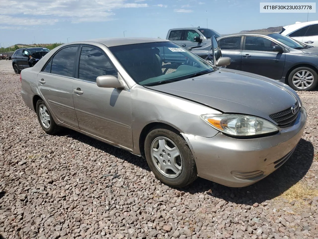 2003 Toyota Camry Le VIN: 4T1BF30K23U037778 Lot: 61965134