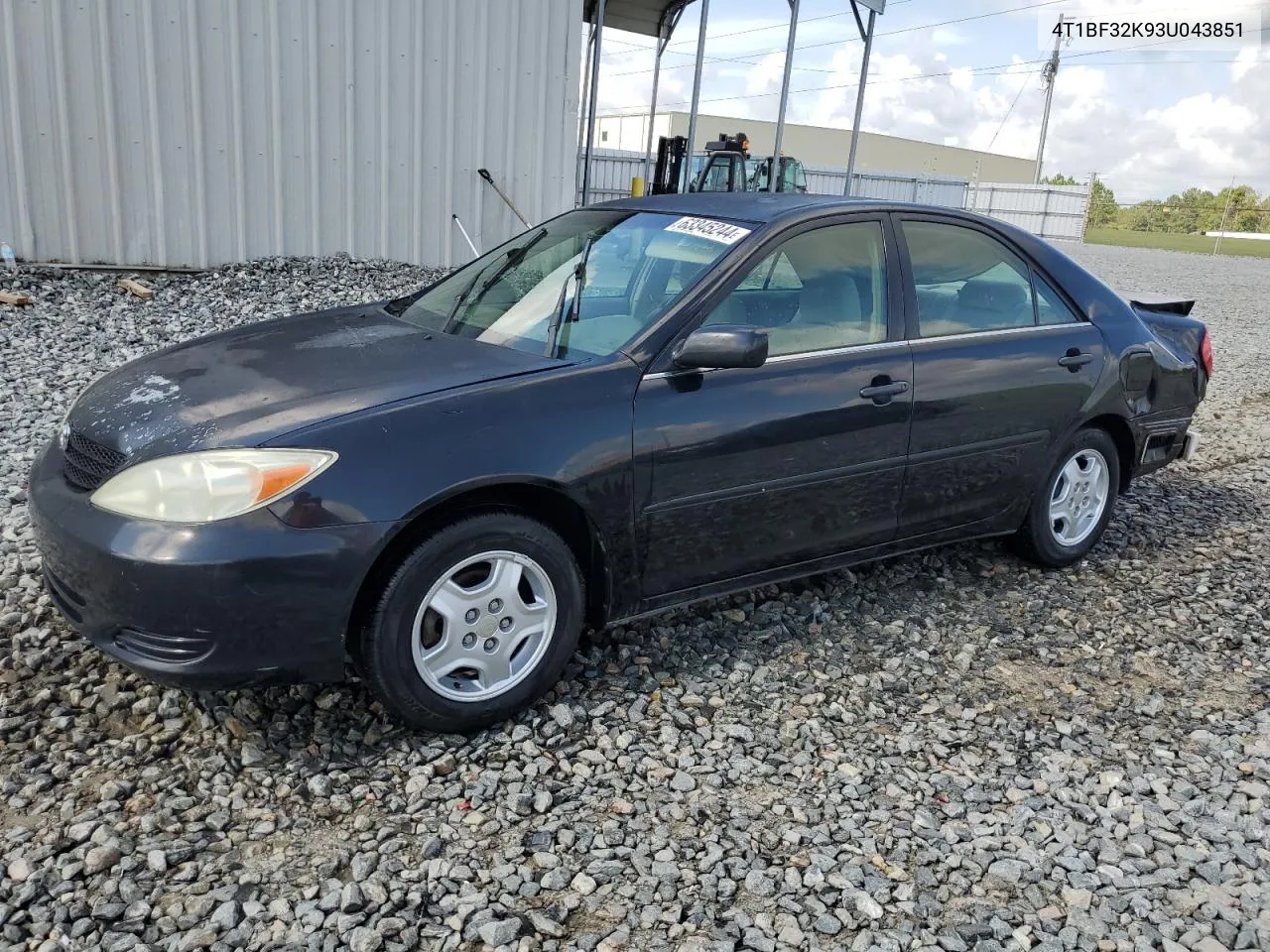 2003 Toyota Camry Le VIN: 4T1BF32K93U043851 Lot: 63345244