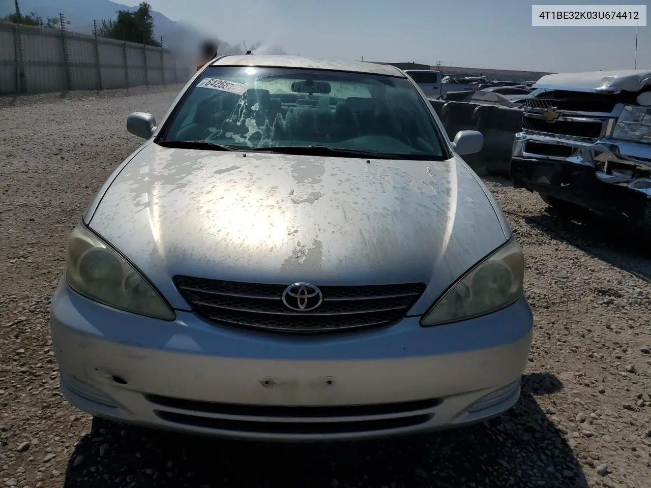 2003 Toyota Camry Le VIN: 4T1BE32K03U674412 Lot: 64268144