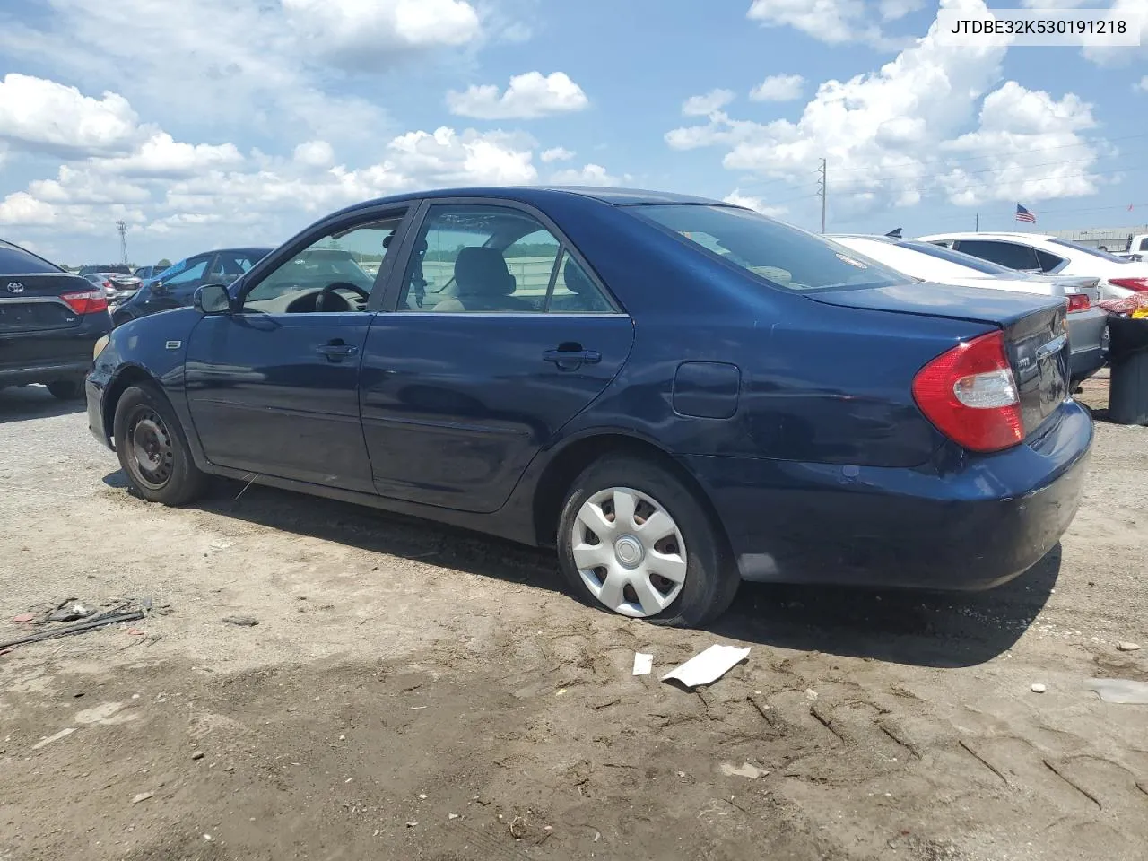 2003 Toyota Camry Le VIN: JTDBE32K530191218 Lot: 65709934