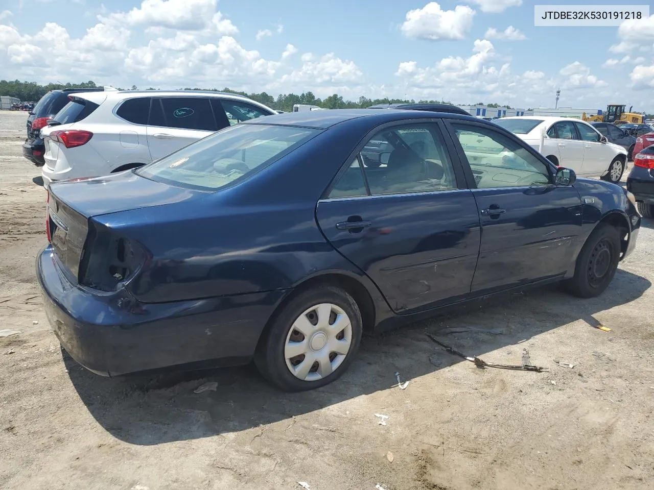 2003 Toyota Camry Le VIN: JTDBE32K530191218 Lot: 65709934