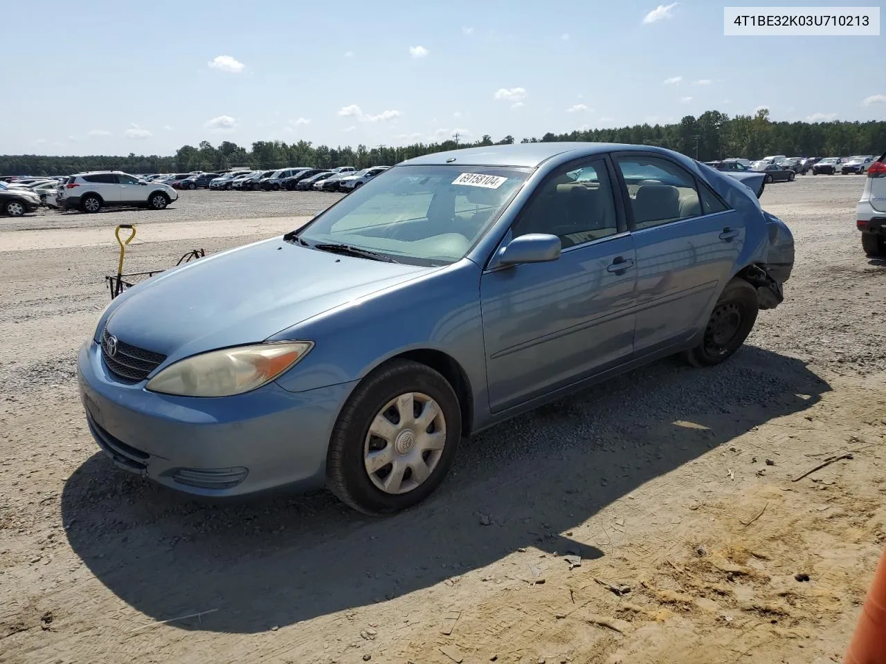 2003 Toyota Camry Le VIN: 4T1BE32K03U710213 Lot: 69158104