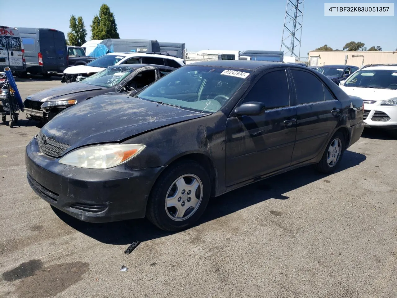 2003 Toyota Camry Le VIN: 4T1BF32K83U051357 Lot: 69243994