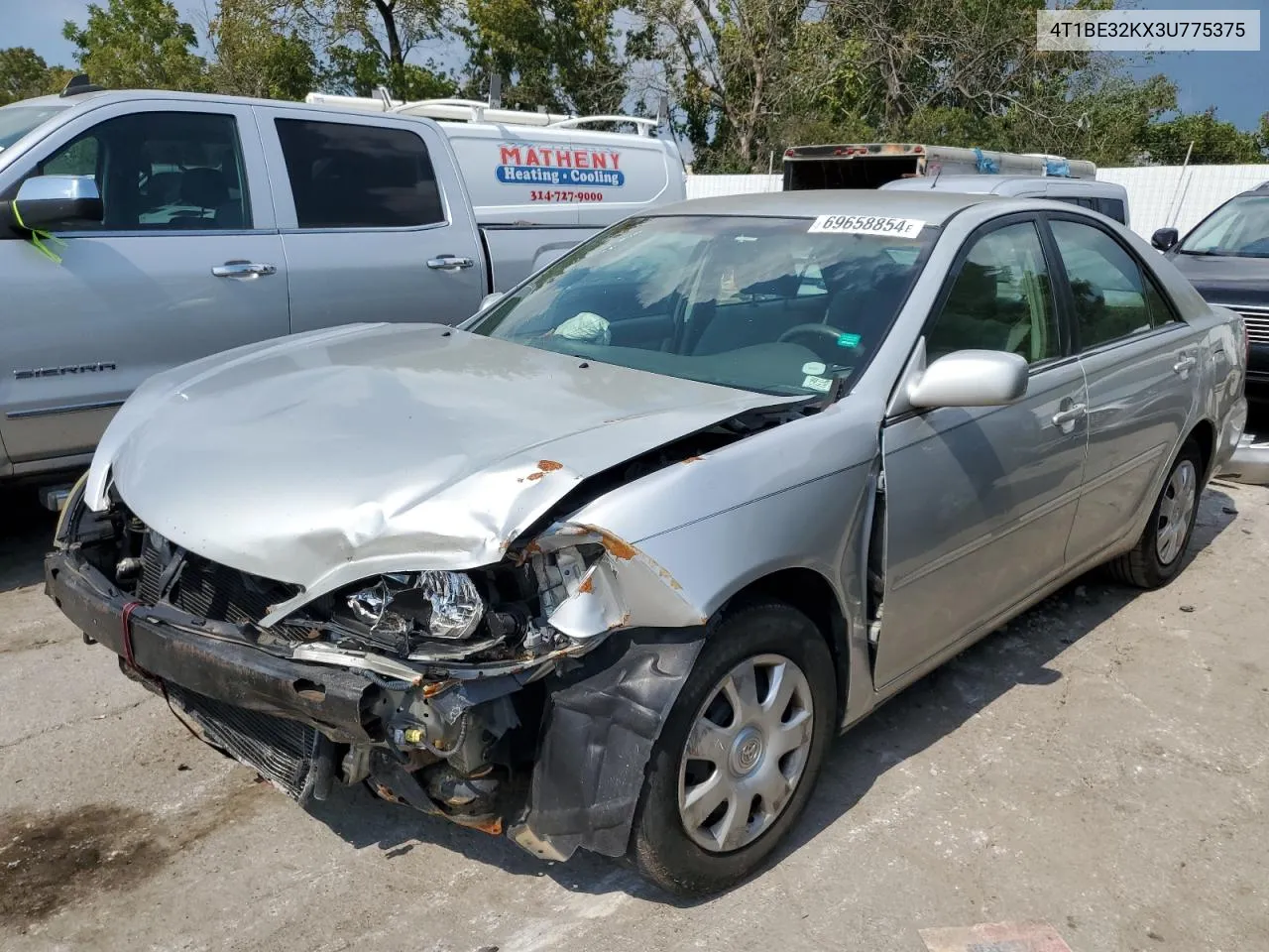 2003 Toyota Camry Le VIN: 4T1BE32KX3U775375 Lot: 69658854