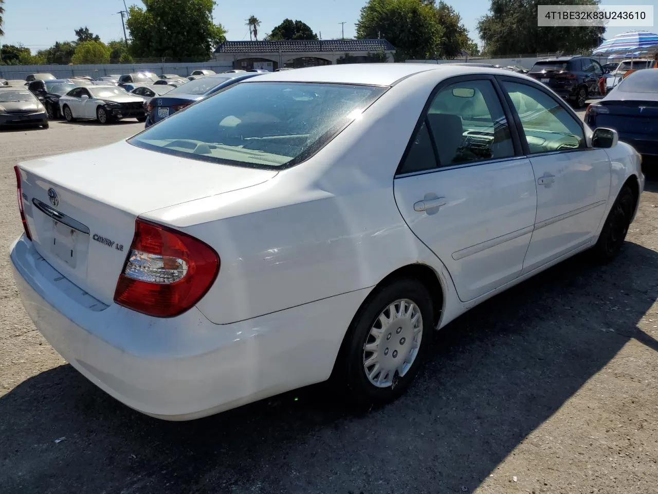 4T1BE32K83U243610 2003 Toyota Camry Le