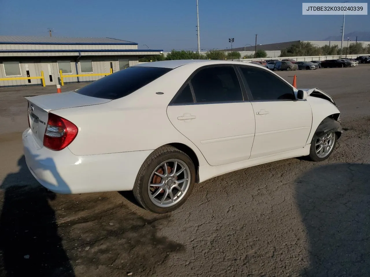 2003 Toyota Camry Le VIN: JTDBE32K030240339 Lot: 70407374