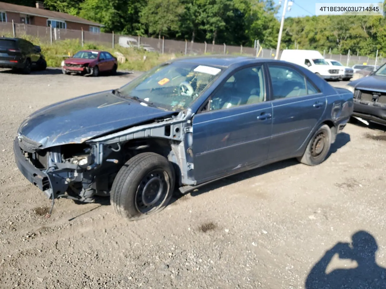 2003 Toyota Camry Le VIN: 4T1BE30K03U714345 Lot: 70449094