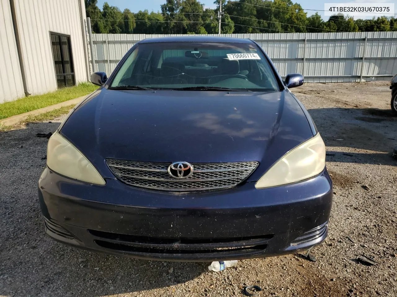 2003 Toyota Camry Le VIN: 4T1BE32K03U670375 Lot: 70660774