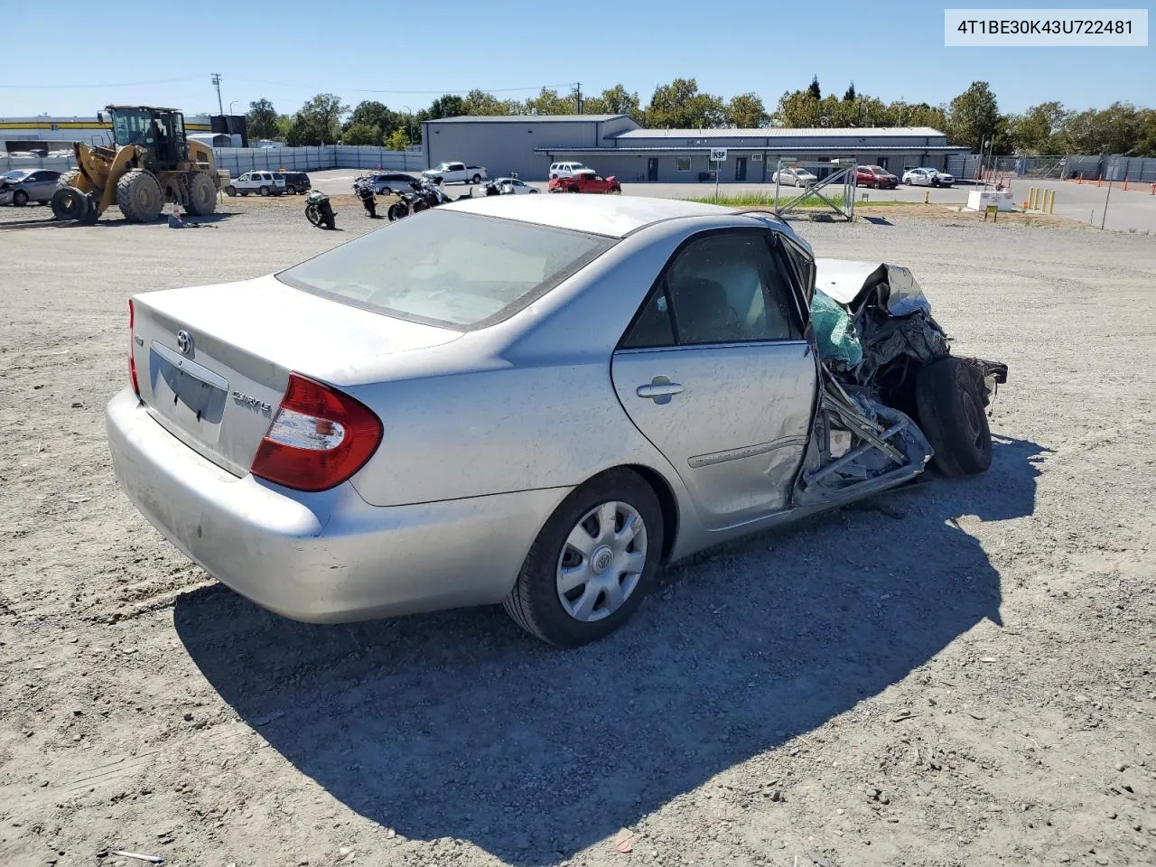 2003 Toyota Camry Le VIN: 4T1BE30K43U722481 Lot: 70711114