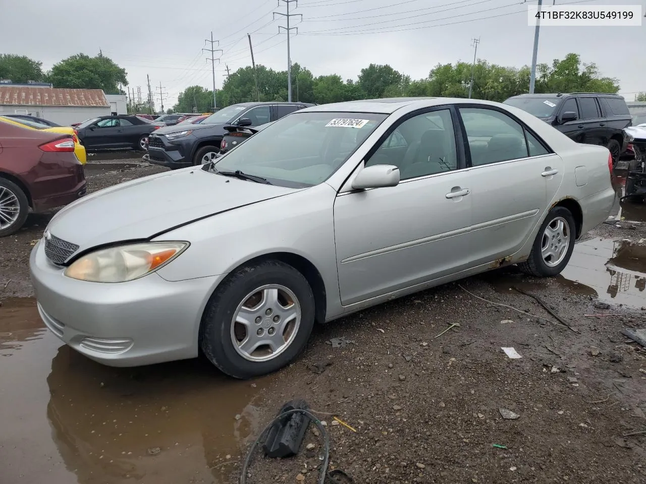 2003 Toyota Camry Le VIN: 4T1BF32K83U549199 Lot: 71098114