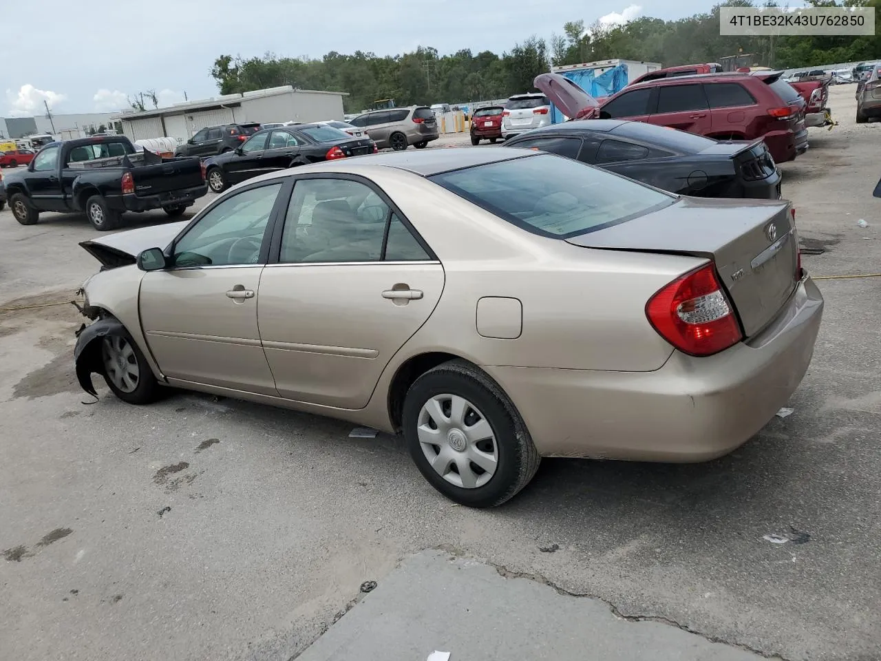 4T1BE32K43U762850 2003 Toyota Camry Le