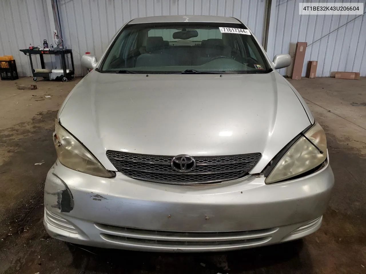 2003 Toyota Camry Le VIN: 4T1BE32K43U206604 Lot: 71617344