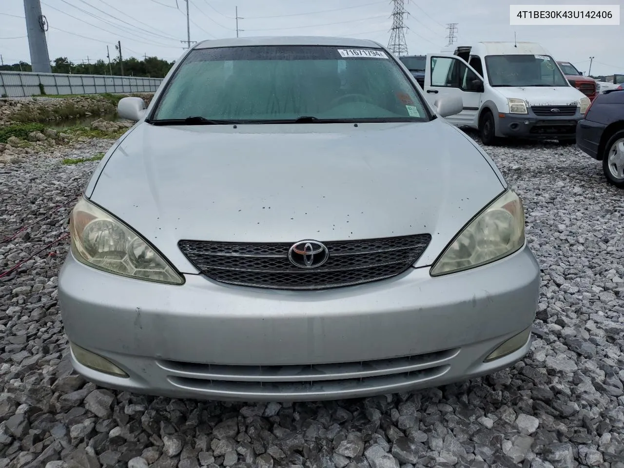 2003 Toyota Camry Le VIN: 4T1BE30K43U142406 Lot: 71671794