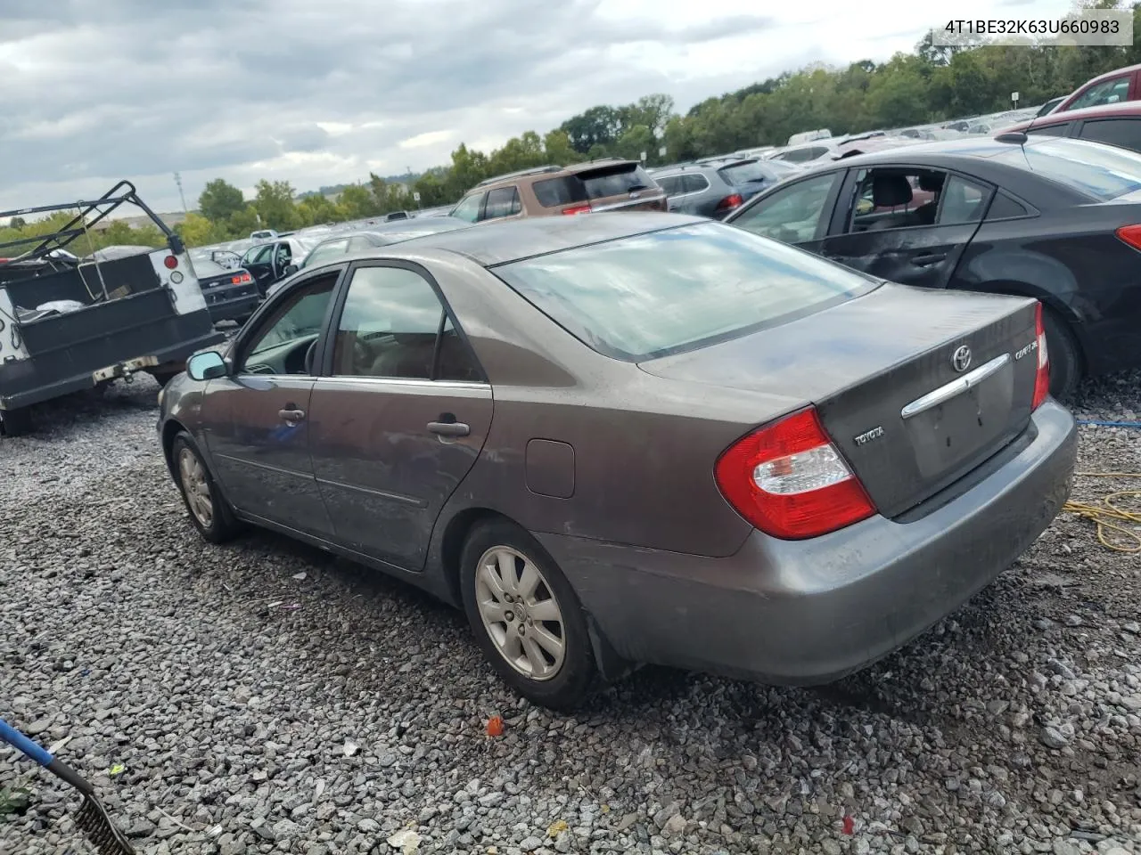 2003 Toyota Camry Le VIN: 4T1BE32K63U660983 Lot: 71843674