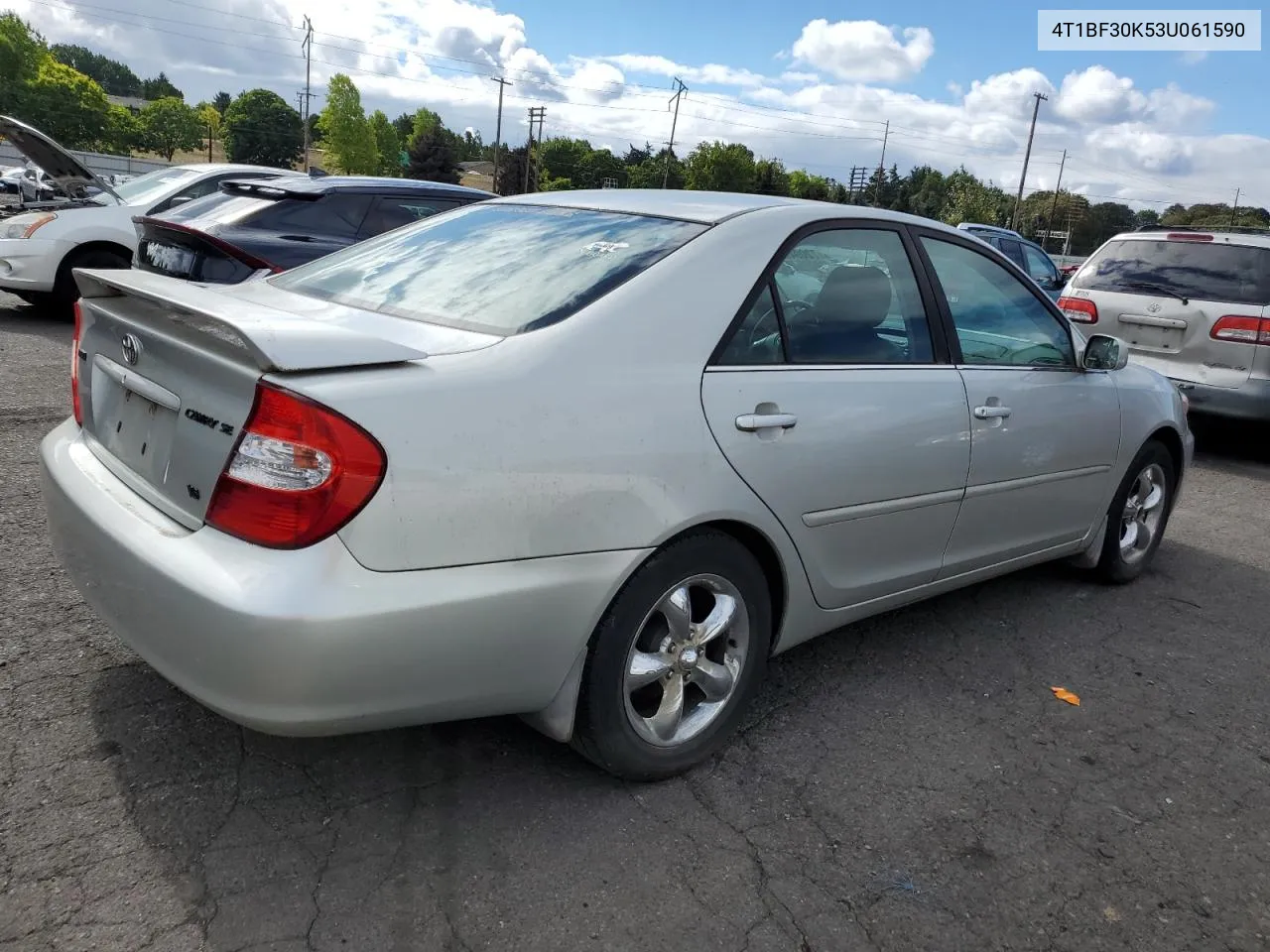 2003 Toyota Camry Le VIN: 4T1BF30K53U061590 Lot: 72094244