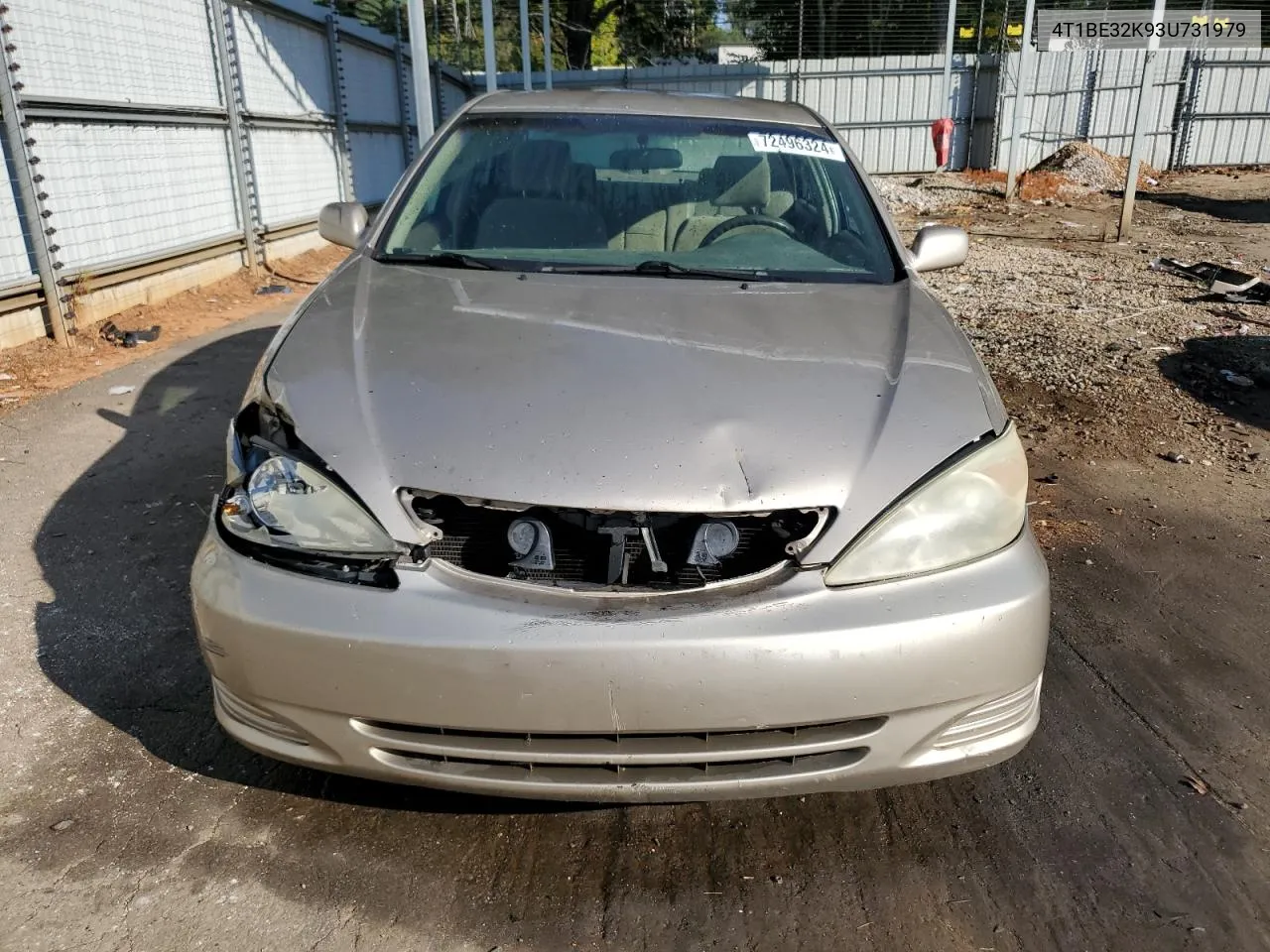 2003 Toyota Camry Le VIN: 4T1BE32K93U731979 Lot: 72496324