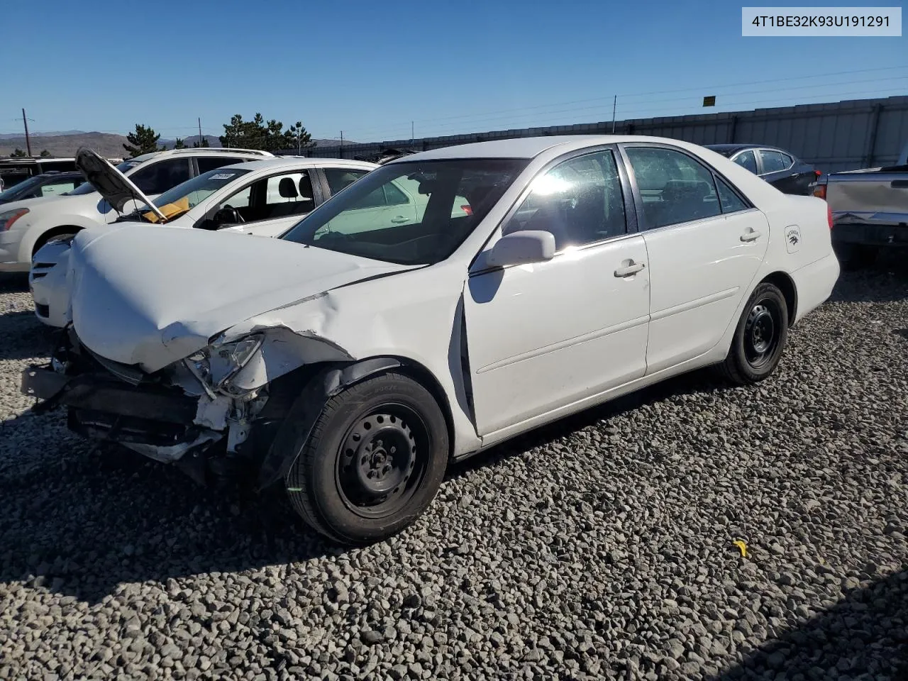 2003 Toyota Camry Le VIN: 4T1BE32K93U191291 Lot: 72610894