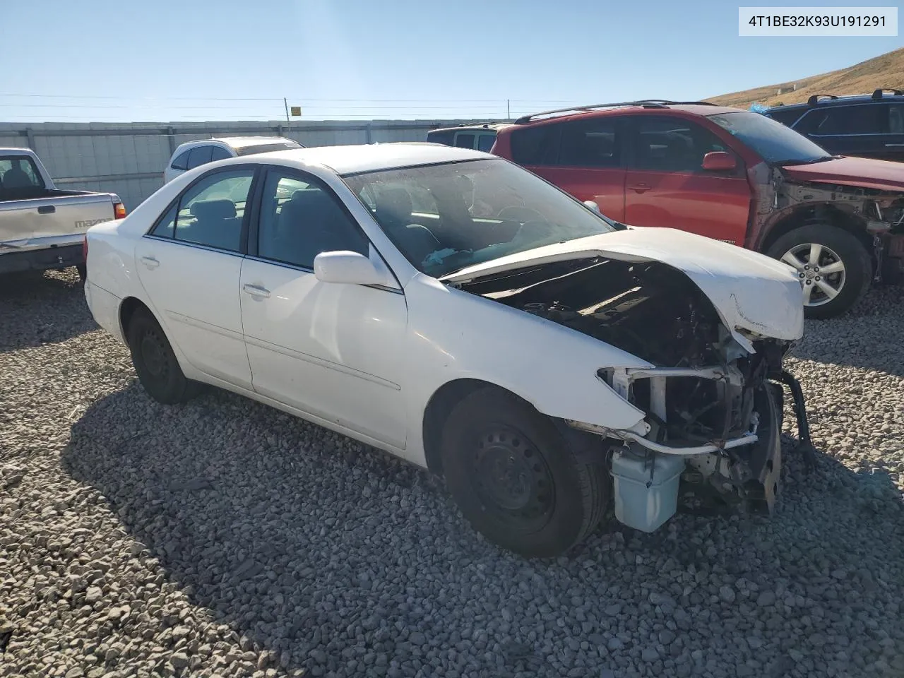 2003 Toyota Camry Le VIN: 4T1BE32K93U191291 Lot: 72610894