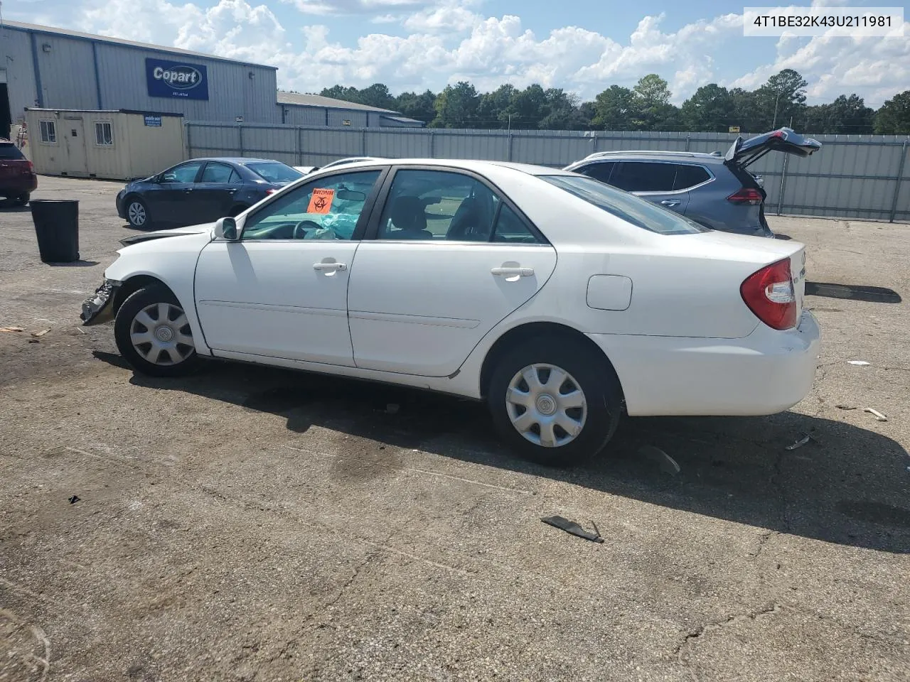 2003 Toyota Camry Le VIN: 4T1BE32K43U211981 Lot: 72634154