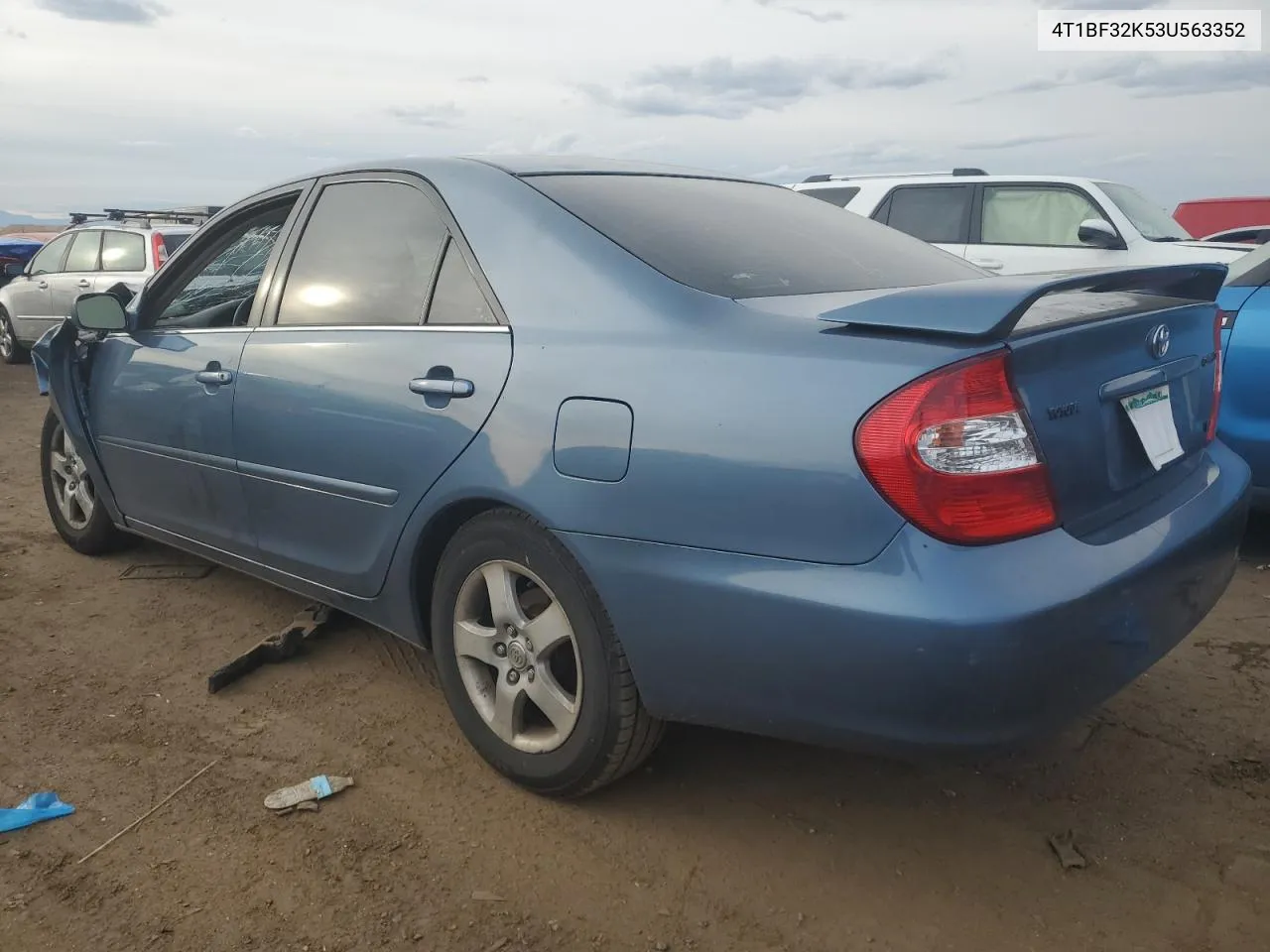 2003 Toyota Camry Le VIN: 4T1BF32K53U563352 Lot: 72912114