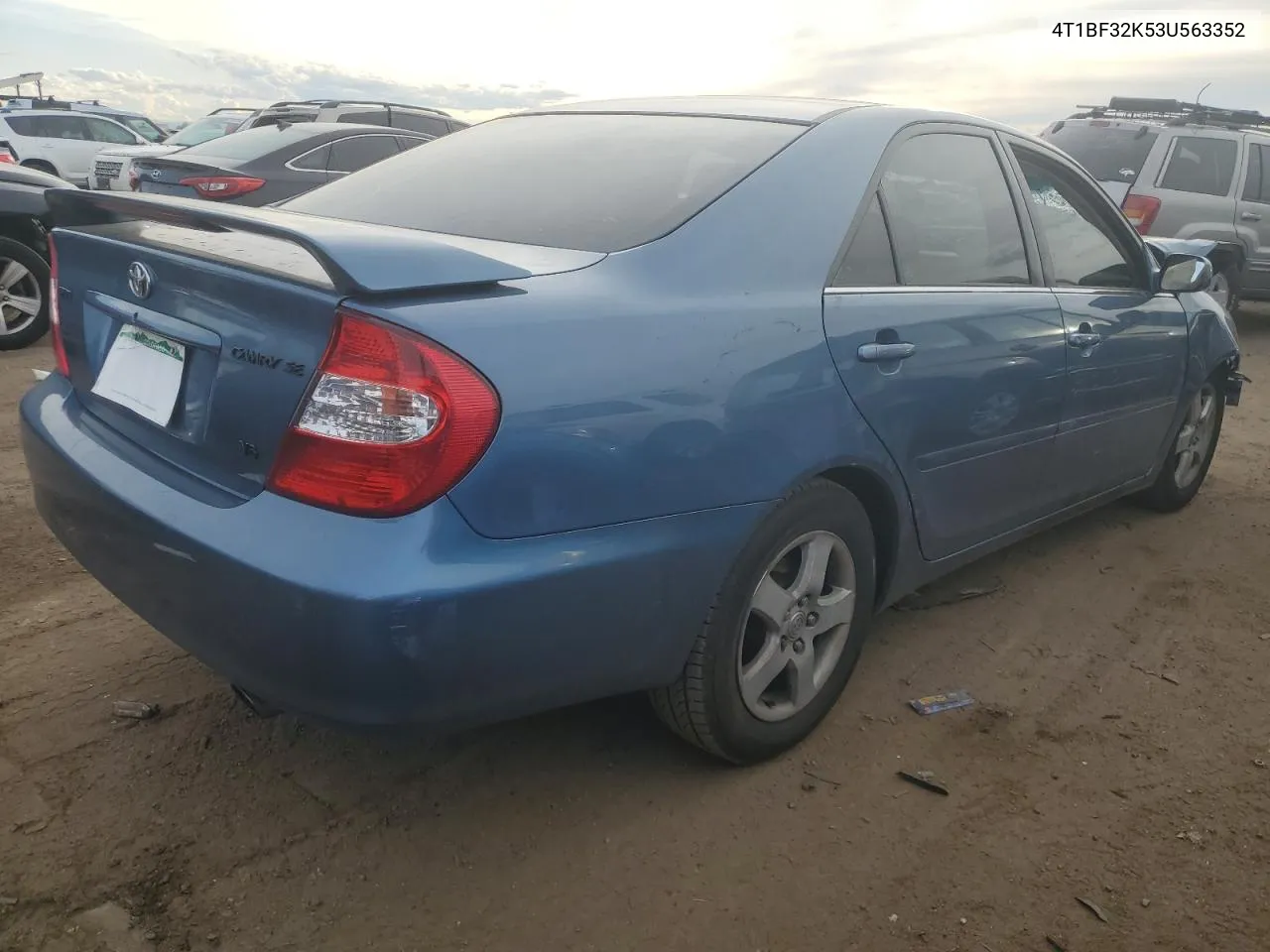 2003 Toyota Camry Le VIN: 4T1BF32K53U563352 Lot: 72912114