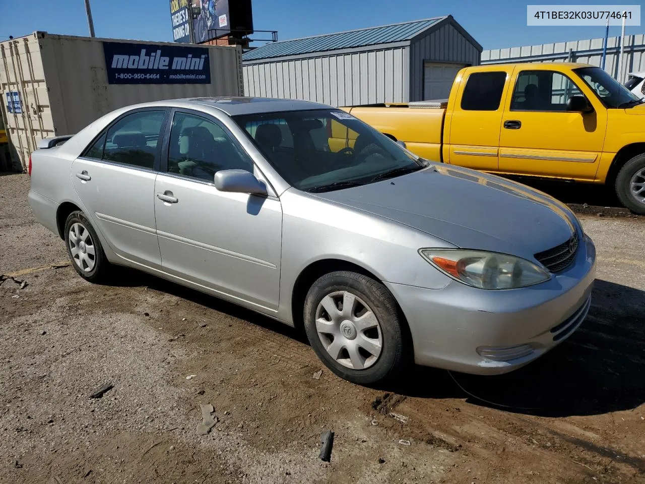 2003 Toyota Camry Le VIN: 4T1BE32K03U774641 Lot: 73092224