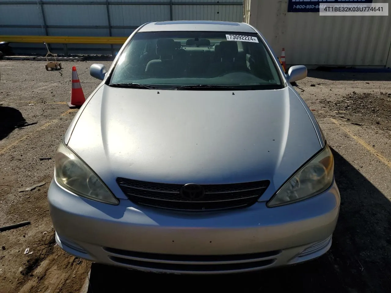 2003 Toyota Camry Le VIN: 4T1BE32K03U774641 Lot: 73092224