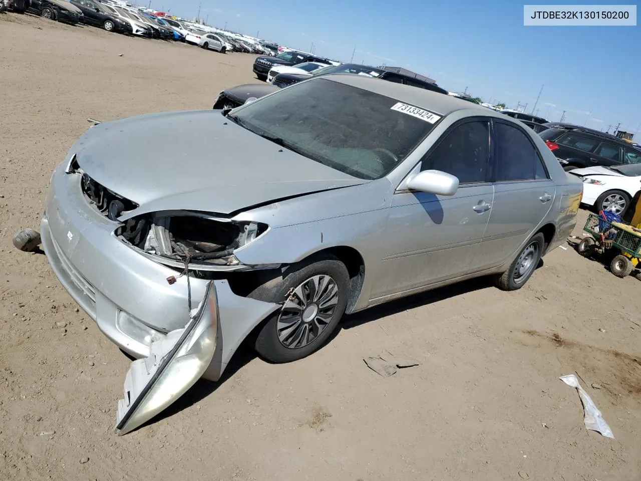 2003 Toyota Camry Le VIN: JTDBE32K130150200 Lot: 73133424