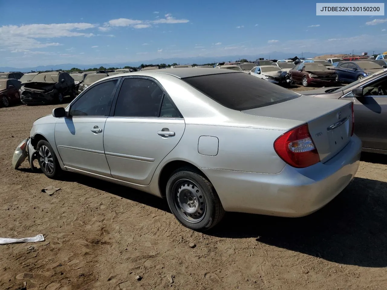 2003 Toyota Camry Le VIN: JTDBE32K130150200 Lot: 73133424