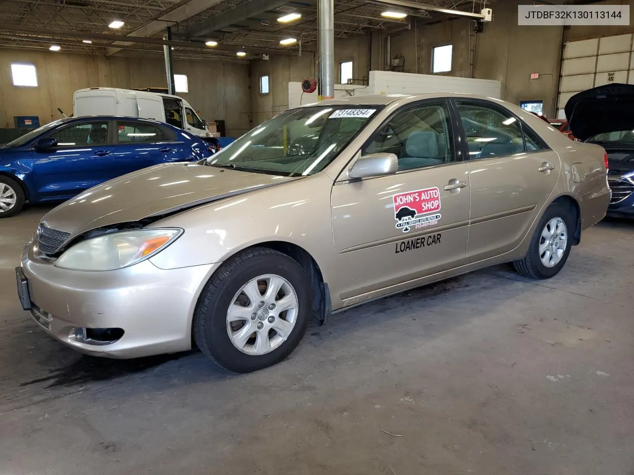 2003 Toyota Camry Le VIN: JTDBF32K130113144 Lot: 73148354