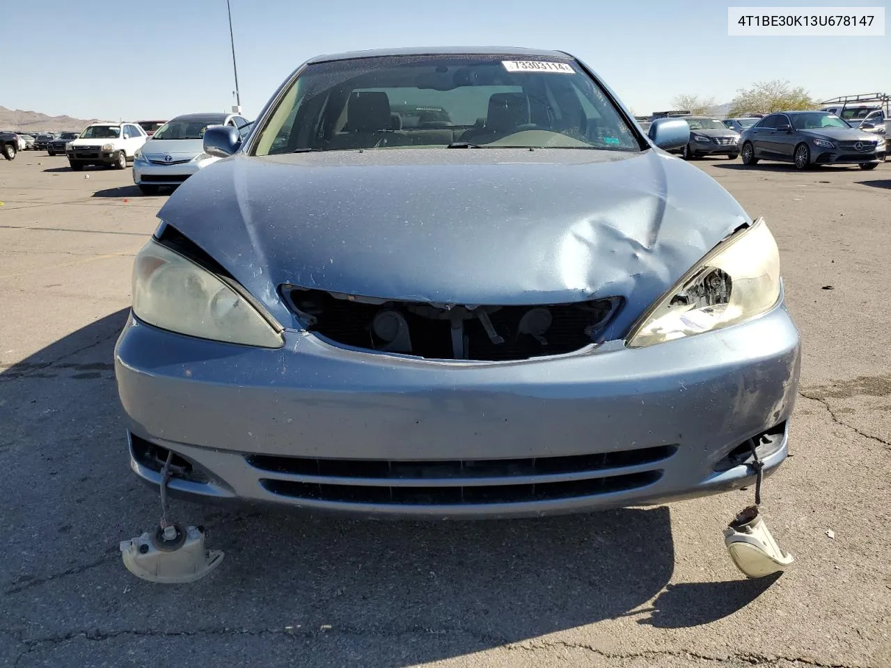 2003 Toyota Camry Le VIN: 4T1BE30K13U678147 Lot: 73303114