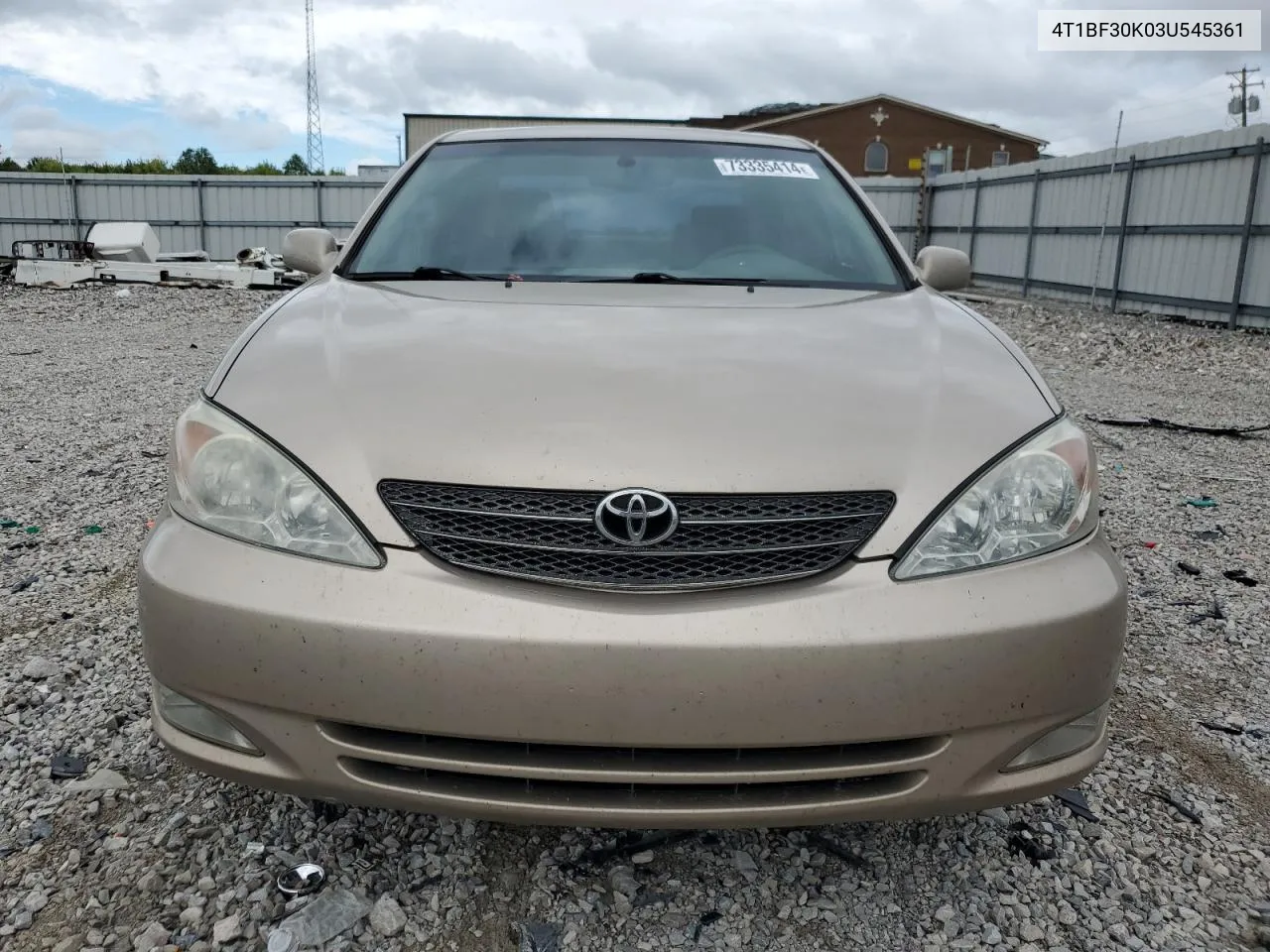 2003 Toyota Camry Le VIN: 4T1BF30K03U545361 Lot: 73335414