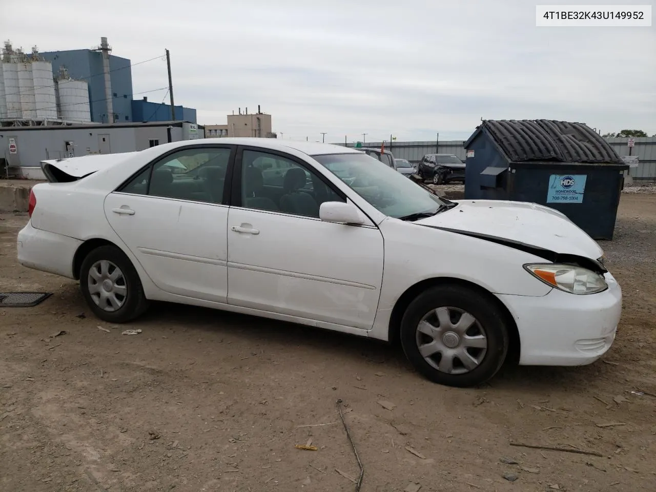 2003 Toyota Camry Le VIN: 4T1BE32K43U149952 Lot: 73367664