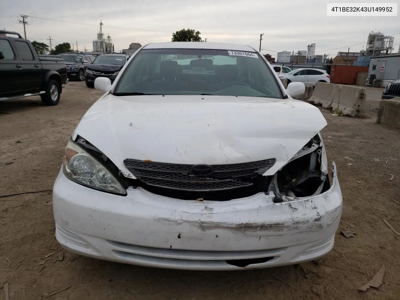 2003 Toyota Camry Le VIN: 4T1BE32K43U149952 Lot: 73367664