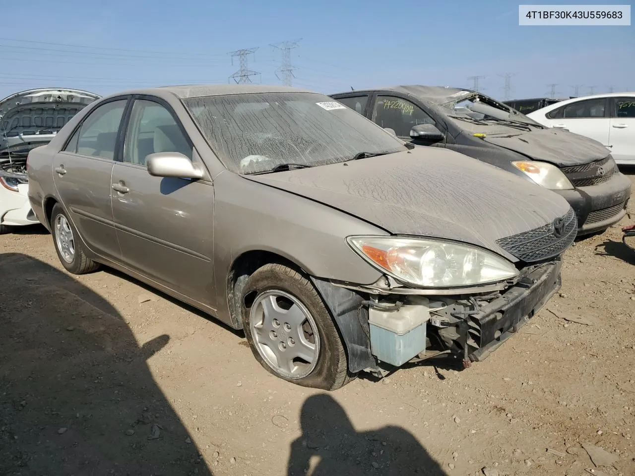 2003 Toyota Camry Le VIN: 4T1BF30K43U559683 Lot: 74339134