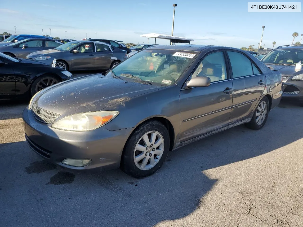 2003 Toyota Camry Le VIN: 4T1BE30K43U741421 Lot: 74533234