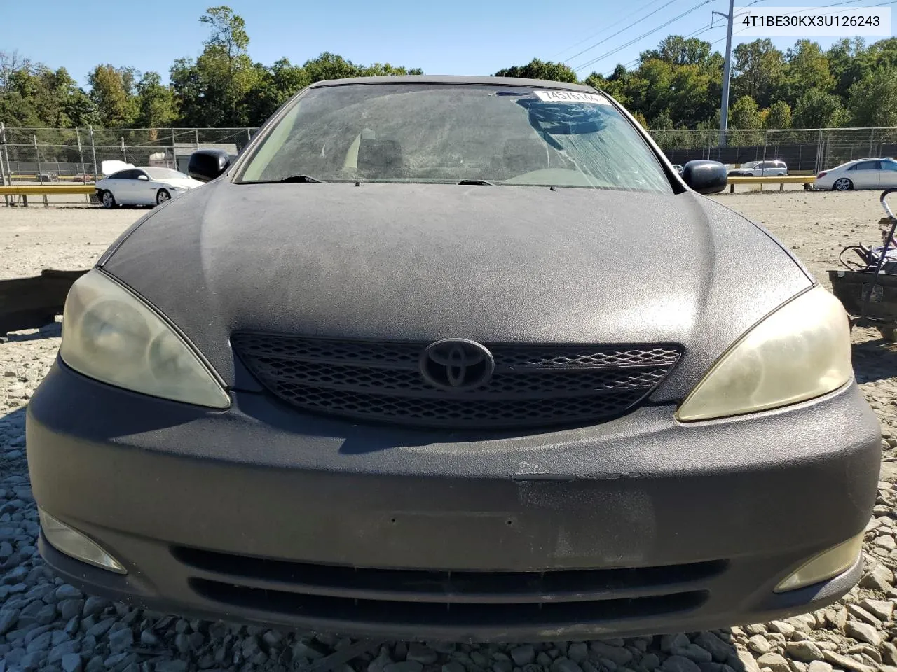 2003 Toyota Camry Le VIN: 4T1BE30KX3U126243 Lot: 74576144