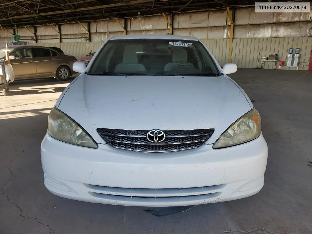 2003 Toyota Camry Le VIN: 4T1BE32K43U220678 Lot: 74751714