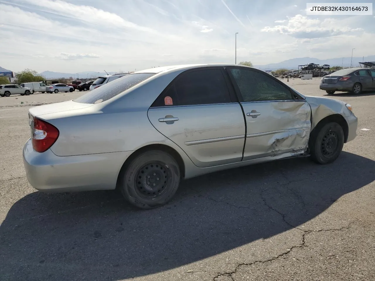 2003 Toyota Camry Le VIN: JTDBE32K430164673 Lot: 74752714