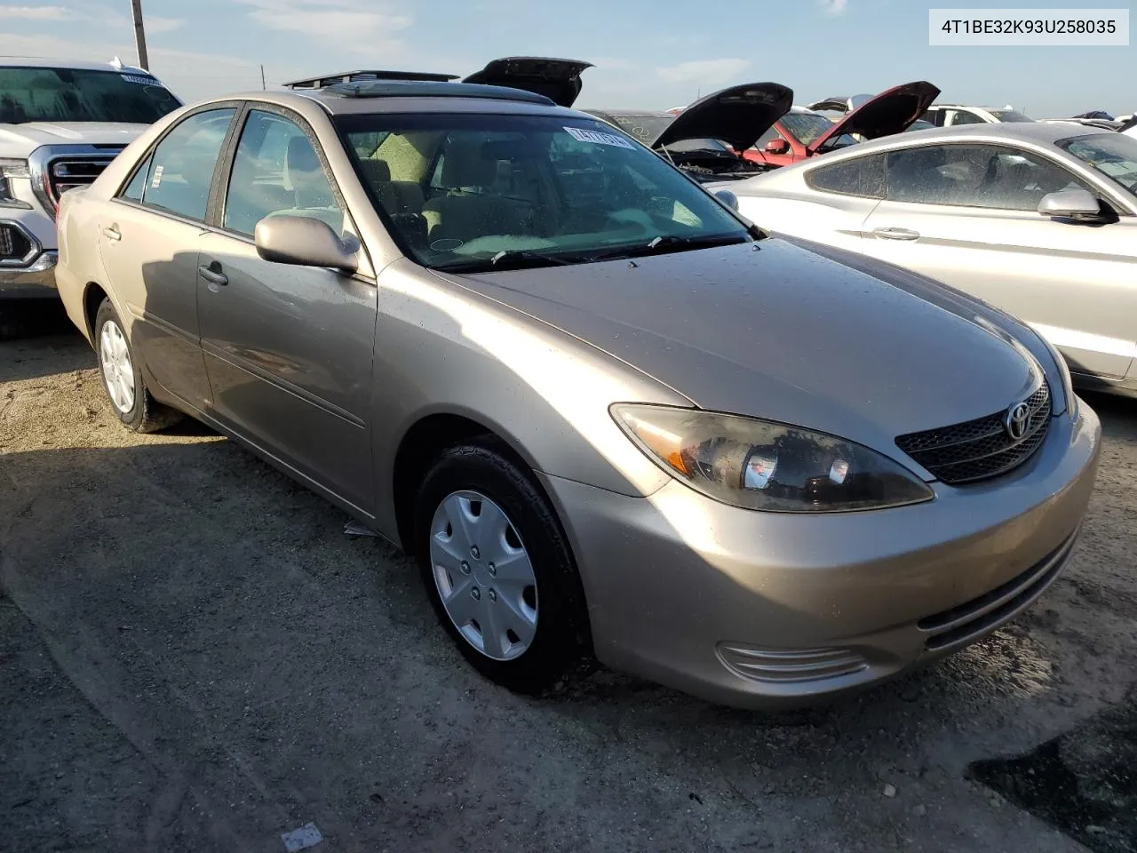 2003 Toyota Camry Le VIN: 4T1BE32K93U258035 Lot: 74777574