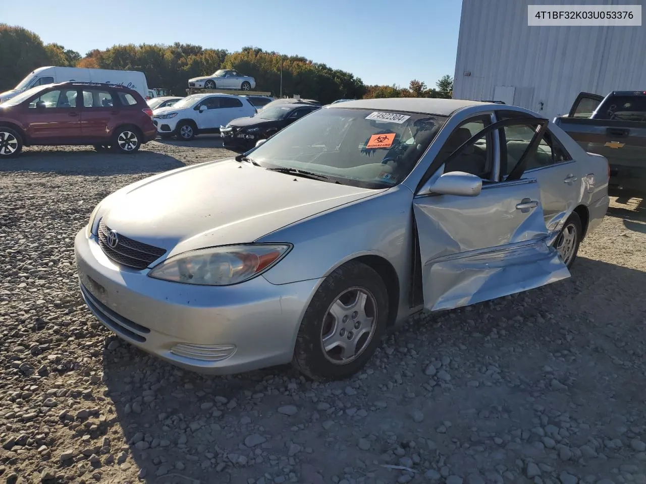 2003 Toyota Camry Le VIN: 4T1BF32K03U053376 Lot: 74922304