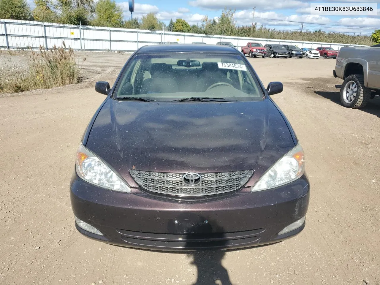 2003 Toyota Camry Le VIN: 4T1BE30K83U683846 Lot: 75304034