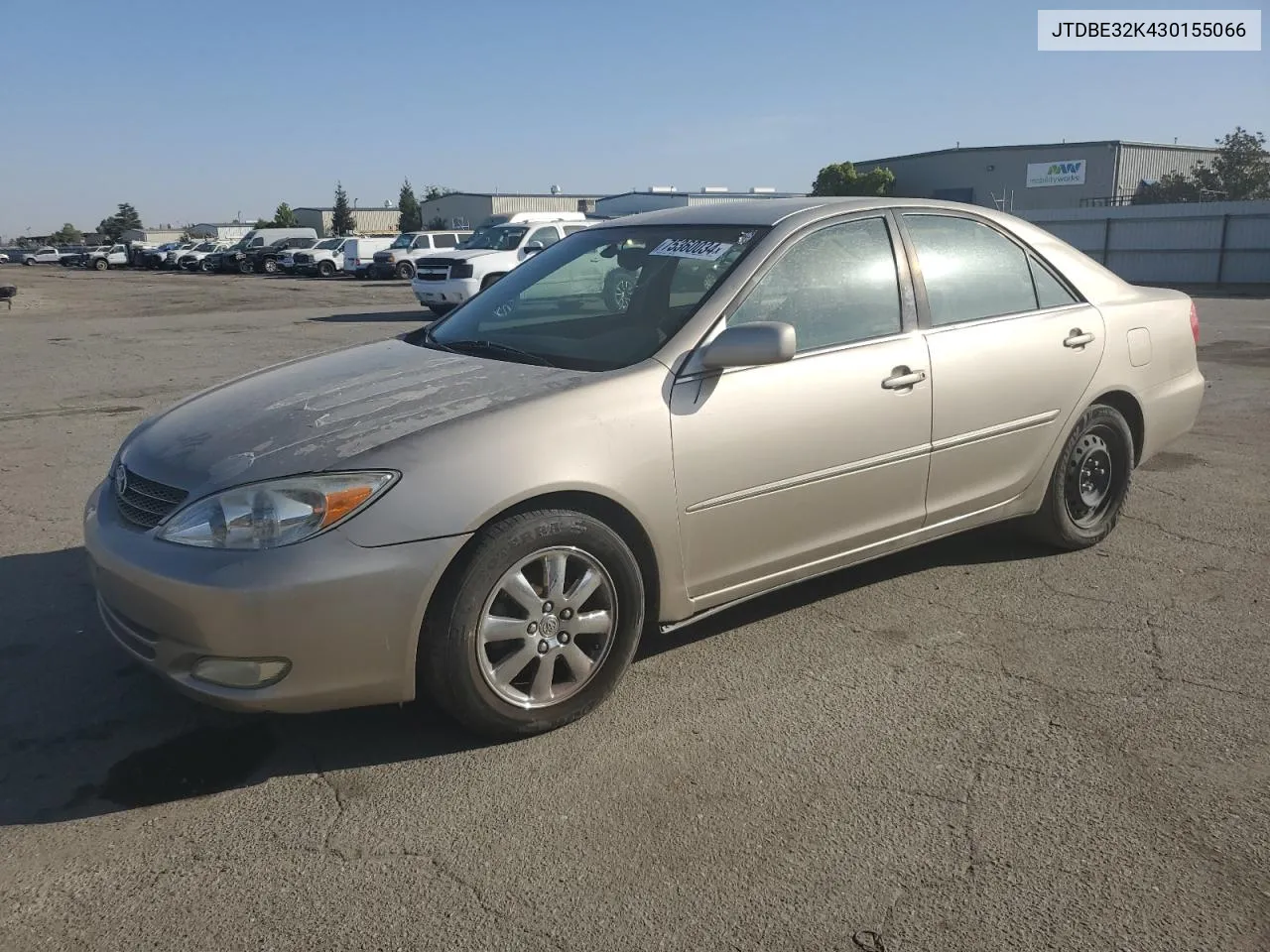 2003 Toyota Camry Le VIN: JTDBE32K430155066 Lot: 75360034