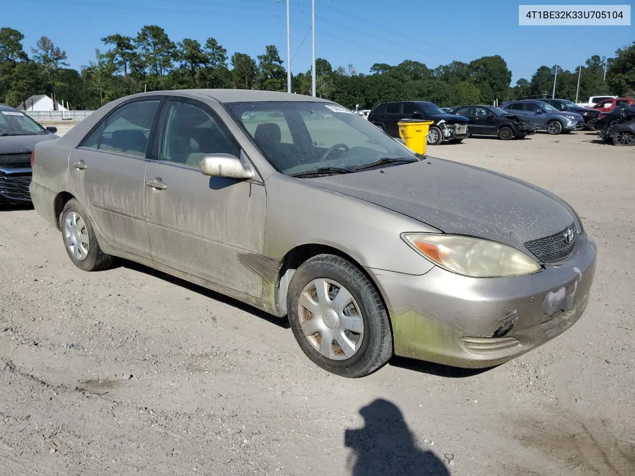 2003 Toyota Camry Le VIN: 4T1BE32K33U705104 Lot: 75457194