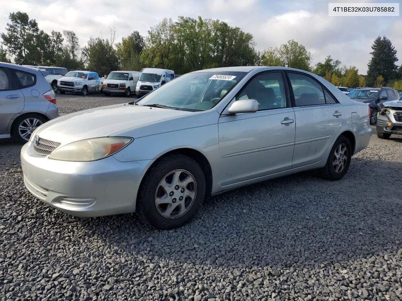 2003 Toyota Camry Le VIN: 4T1BE32K03U785882 Lot: 75465524