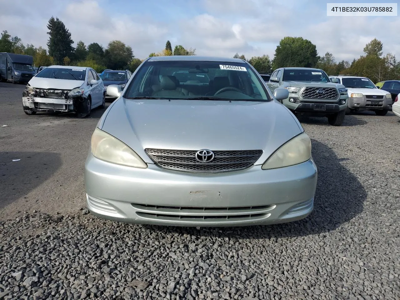 2003 Toyota Camry Le VIN: 4T1BE32K03U785882 Lot: 75465524