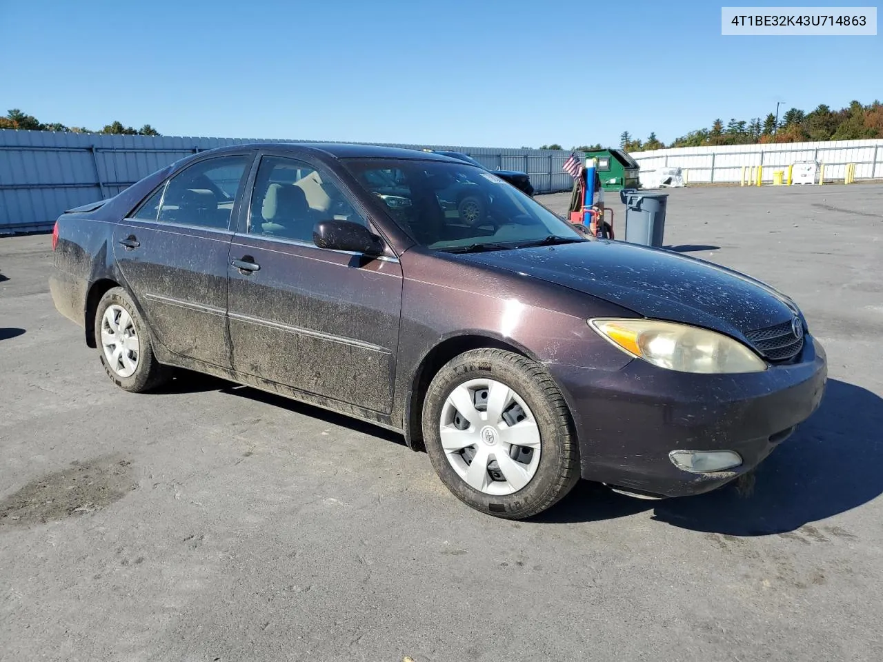 2003 Toyota Camry Le VIN: 4T1BE32K43U714863 Lot: 75823364