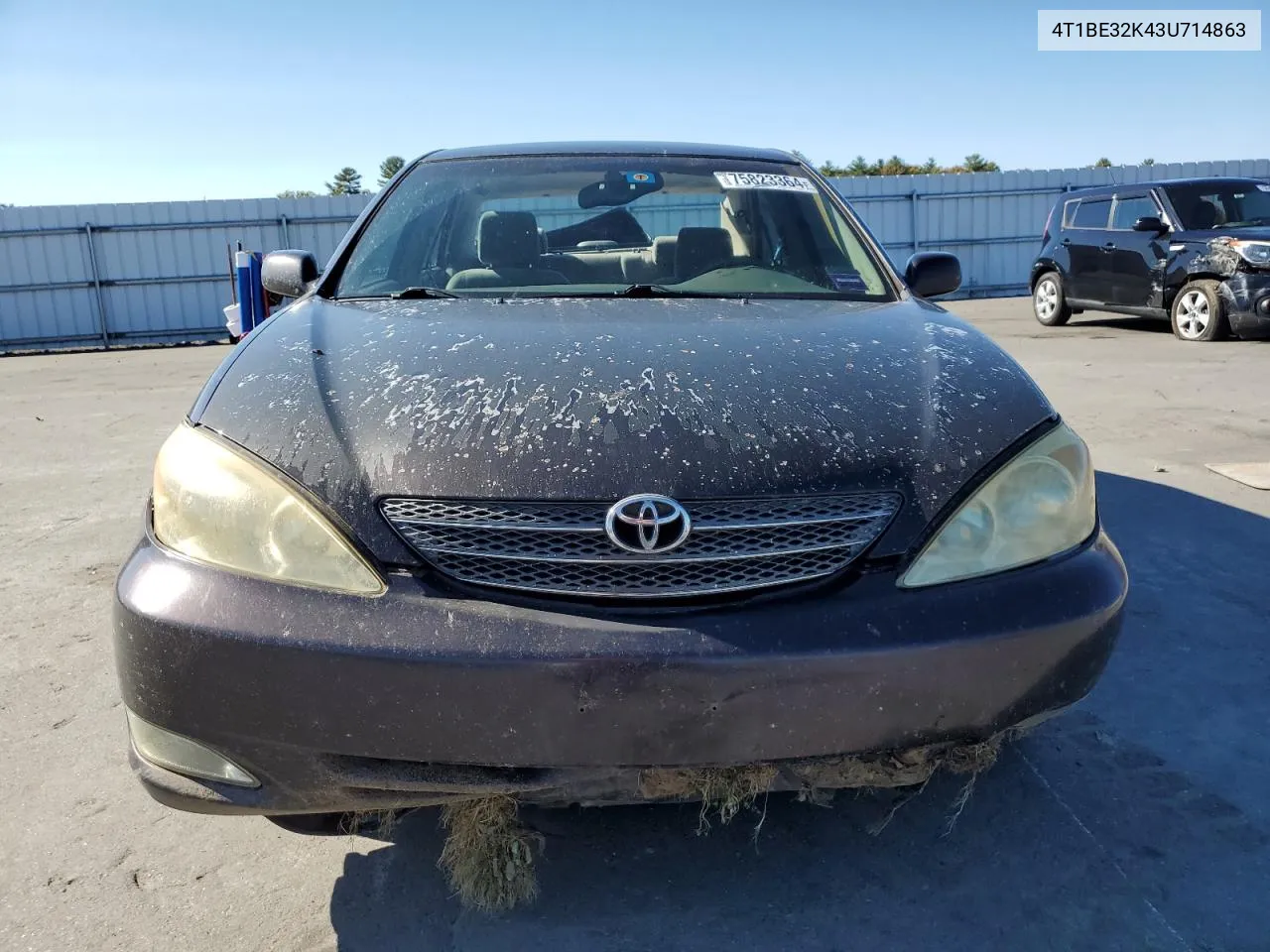 2003 Toyota Camry Le VIN: 4T1BE32K43U714863 Lot: 75823364